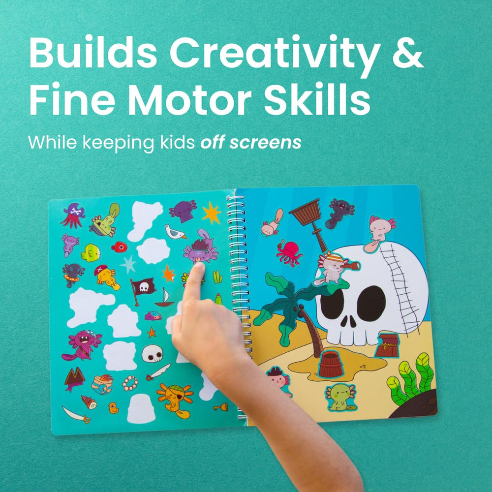 Cupkin Axolotl Sticker Book stickers pack — over 300 stickers for creative scene building.