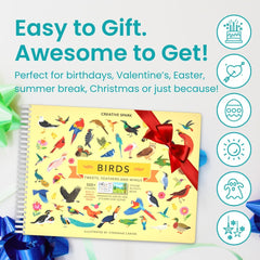 Cupkin Bird Sticker Book makes a thoughtful gift for rainy days and travel.