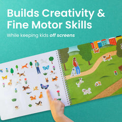Cupkin Dog Sticker Book features 12 scenes for imaginative storytelling