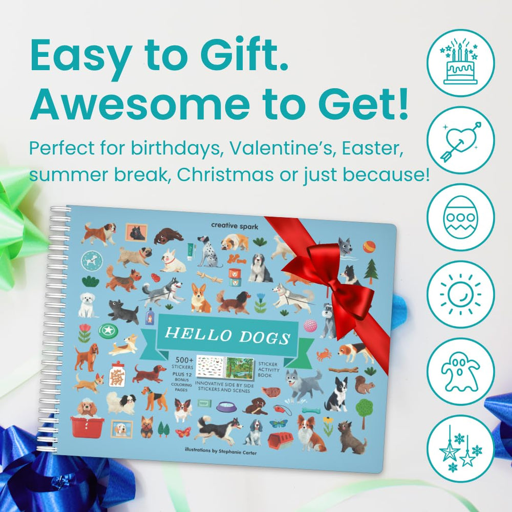 Cupkin Dog Sticker Book gift-ready set for kids 2-8