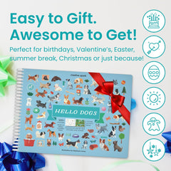 Cupkin Dog Sticker Book gift-ready set for kids 2-8