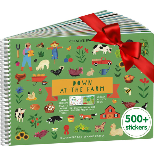 Cupkin Farm Animal Sticker Book cover, perfect travel-friendly activity for kids.