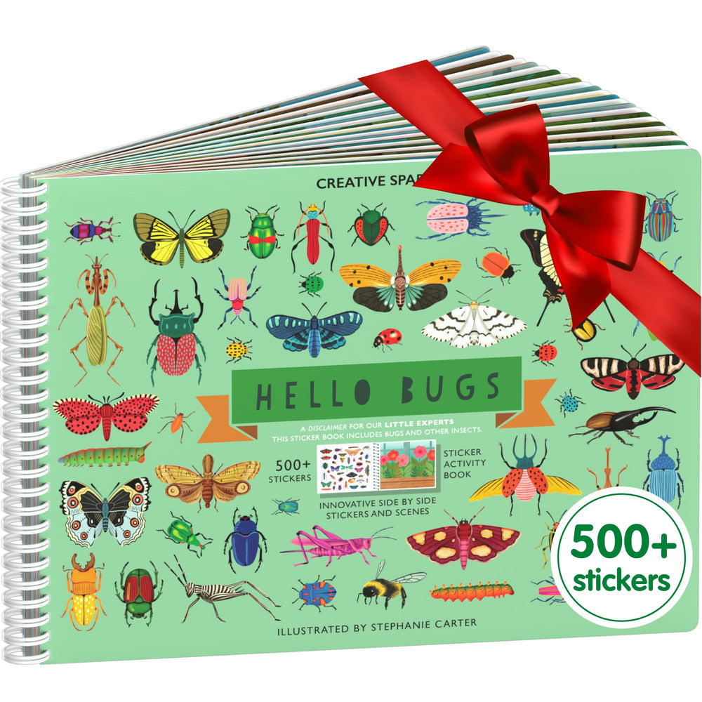 Cupkin Hello Bugs sticker book cover to spark imagination on the go.