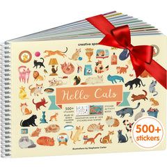 Cupkin Hello Cats sticker book cover with vibrant art and playful kittens for kids.
