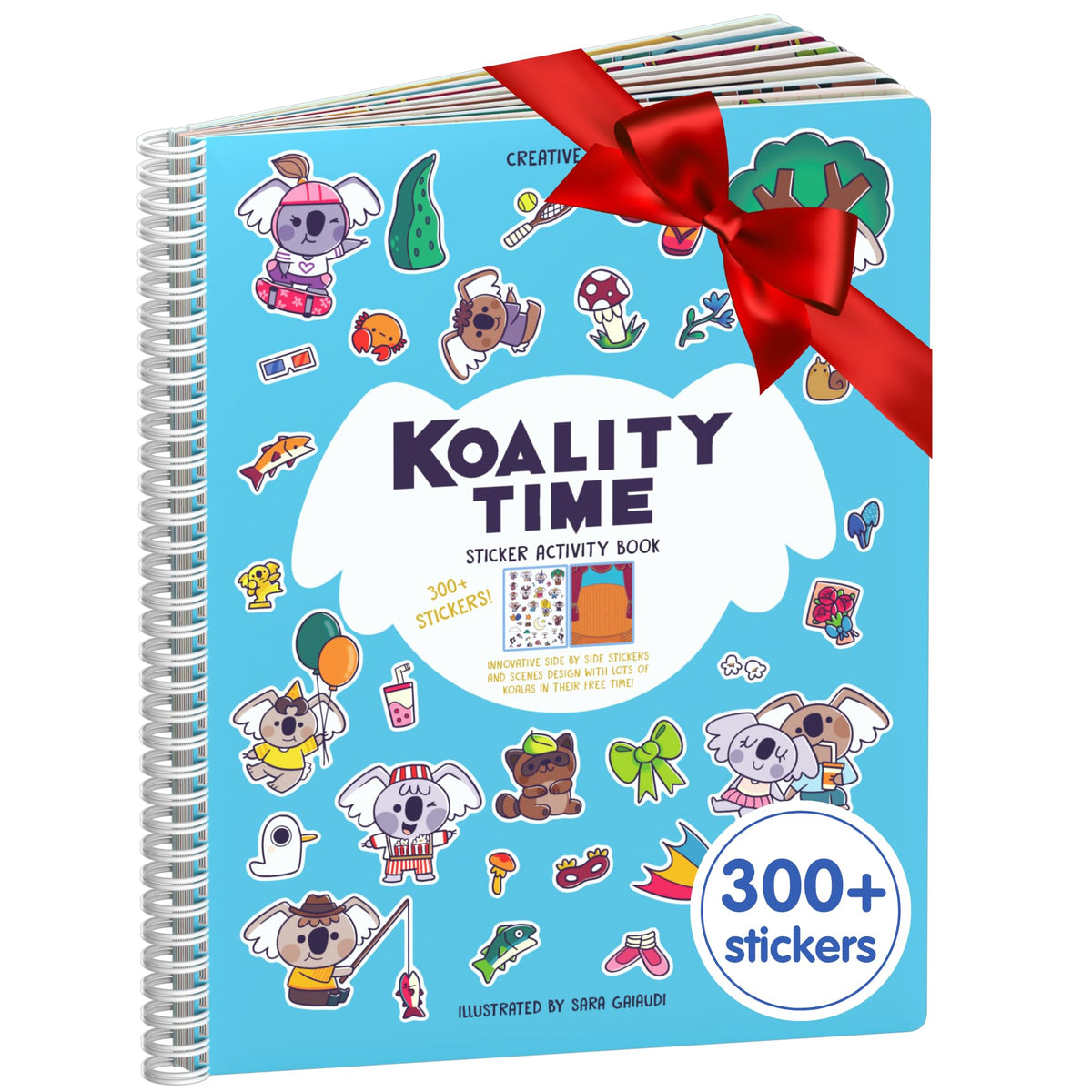 Cupkin Koalas sticker book cover with playful koalas for travel-friendly kids activity