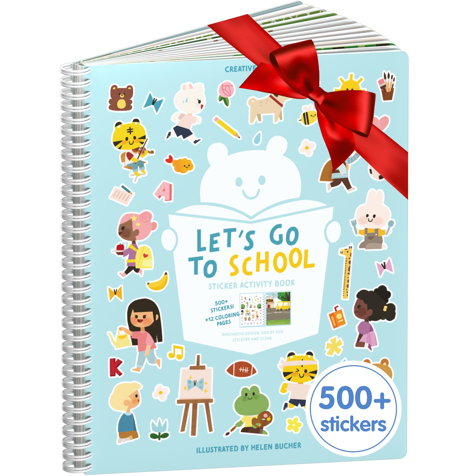 Cupkin lets go to school sticker book cover—engaging, screen-free play for curious kids.