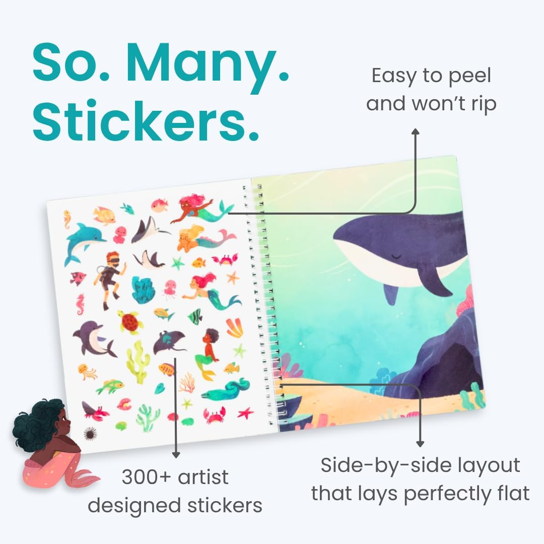 Cupkin Mermaid Stickers: over 300 stickers to spark creativity across ocean scenes and characters.
