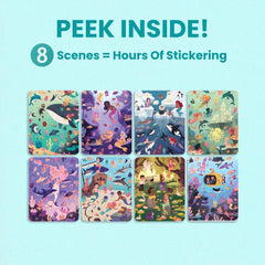 Cupkin Mermaid Stickers: travel-ready activity for car rides and flights without screens.