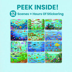 Cupkin Ocean Sticker Book coloring pages pair with sticker play