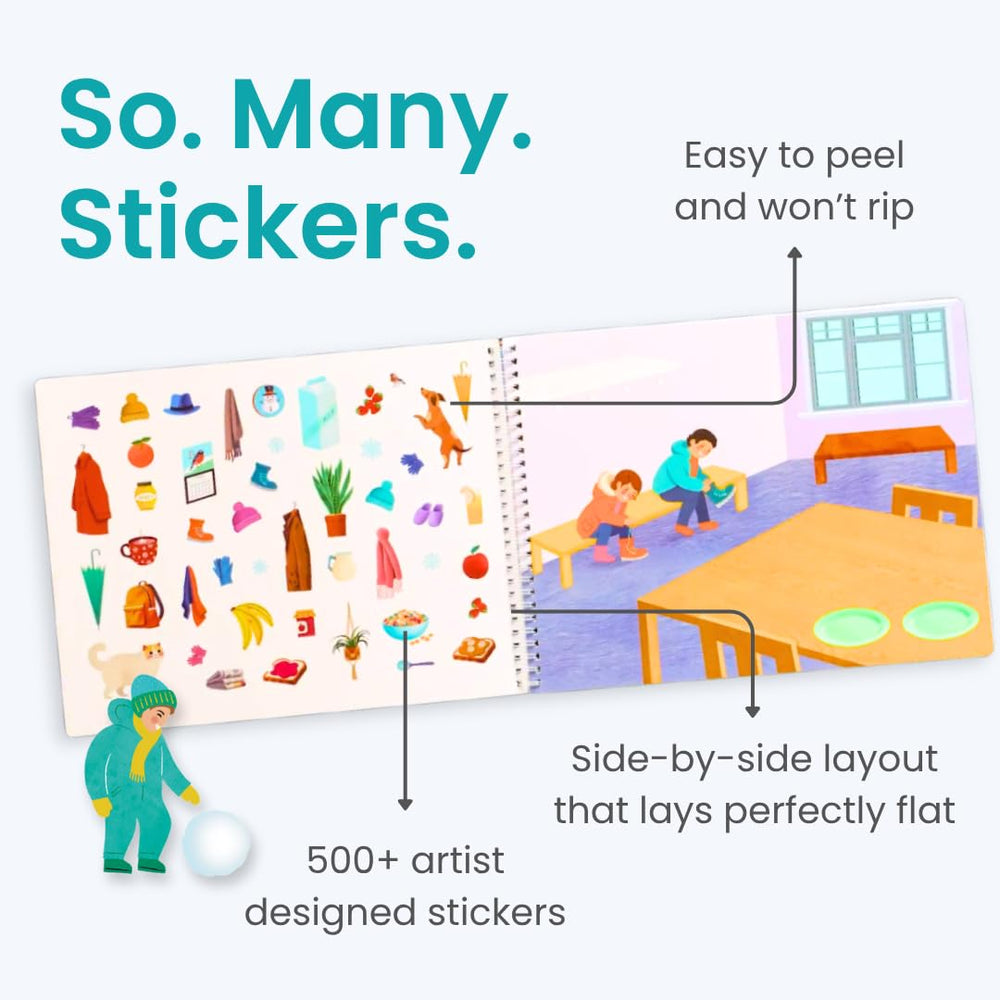 Cupkin Snow Day side-by-side layout supports tiny hands during creative play