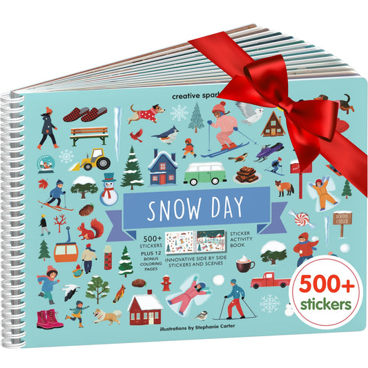 Cupkin Snow Day Sticker Book cover with spiral binding for screen-free winter fun