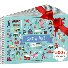 Cupkin Snow Day Sticker Book cover with spiral binding for screen-free winter fun