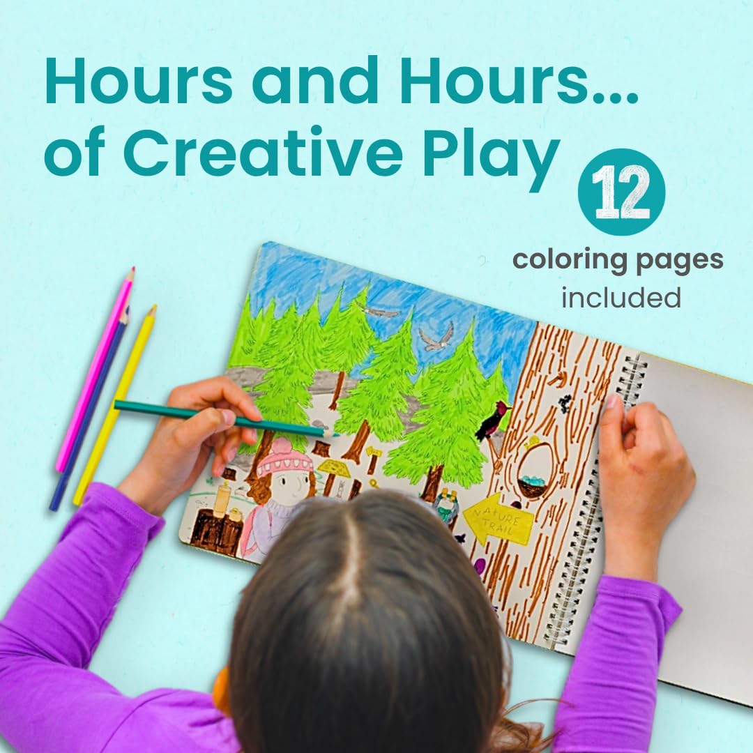 Cupkin spiral-bound design keeps pages flat for easy sticking.