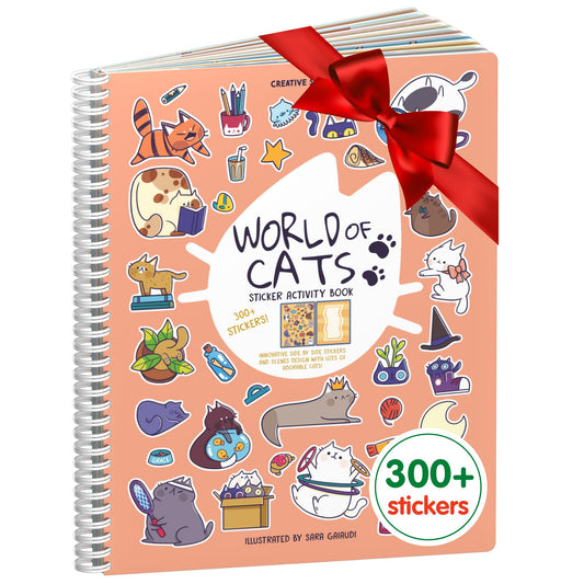 Cupkin World of Cats sticker book cover for travel fun.