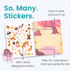 Cupkin World of Princesses scene set 01 with princess stickers