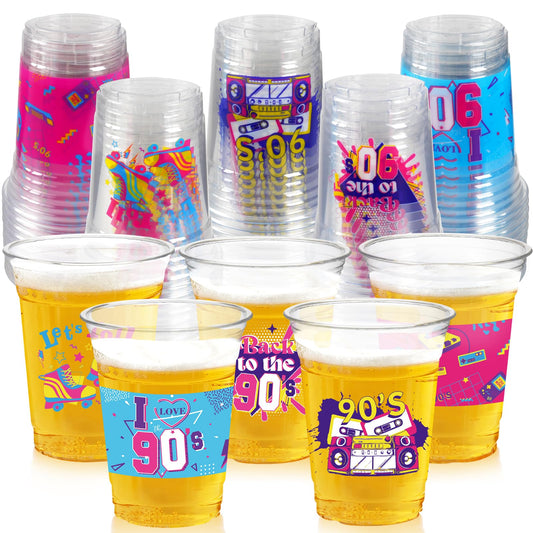 CUPLOOV roller-skates pattern 16oz cup for retro parties and vibrant drinks.