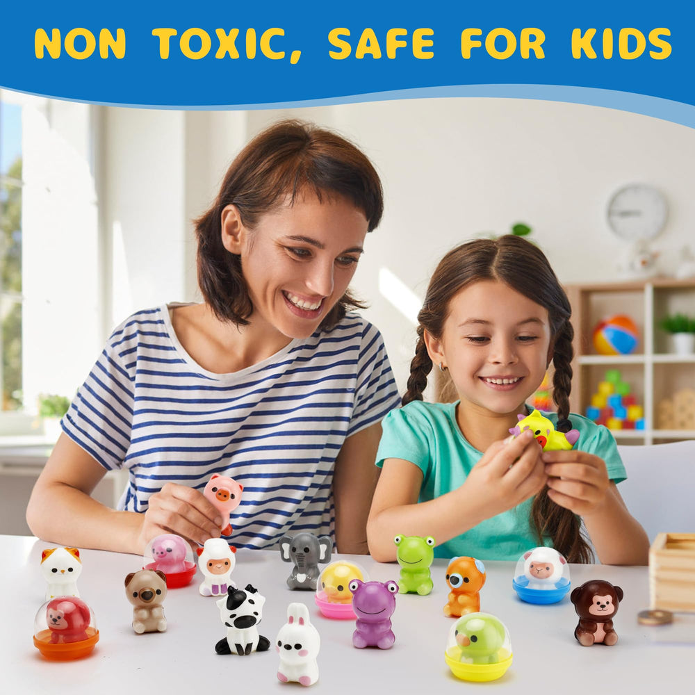 Curibble travel-friendly squishy animals in compact capsules for on-the-go fun.