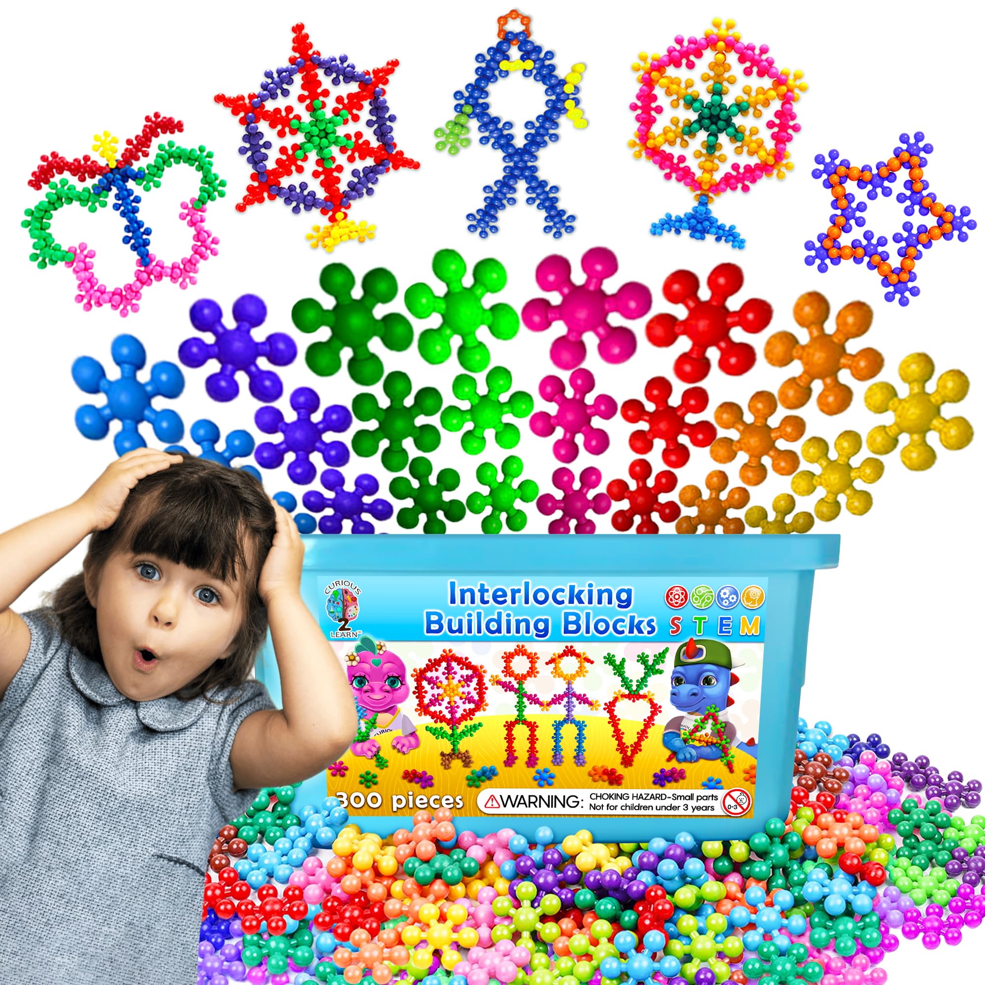 Curious 2 Learn colorful building blocks enhance spatial thinking during creative play