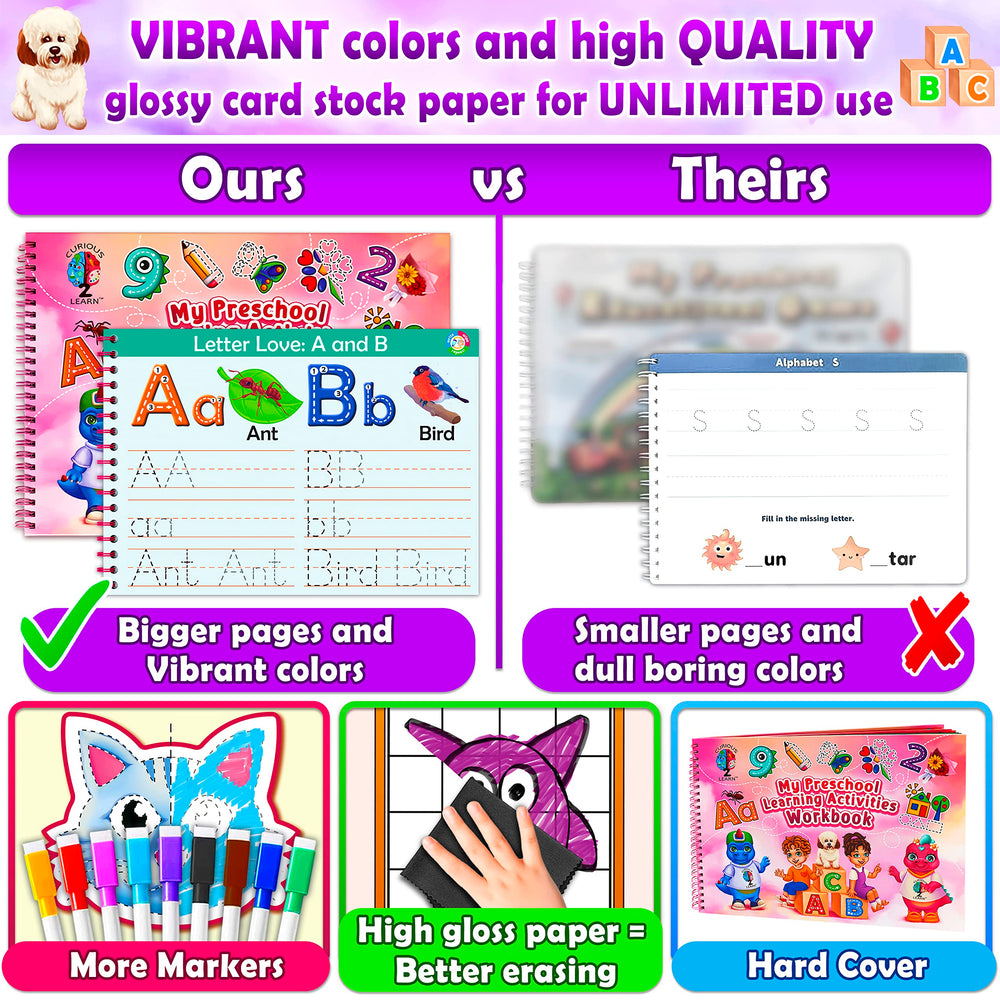 Curious 2 Learn color mixing and shapes pages promote early recognition and logical thinking.