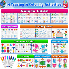 Curious 2 Learn markers—8 washable markers for tracing and coloring.