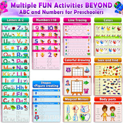 Curious 2 Learn nine-marker set included for colorful, mess-free tracing and coloring.