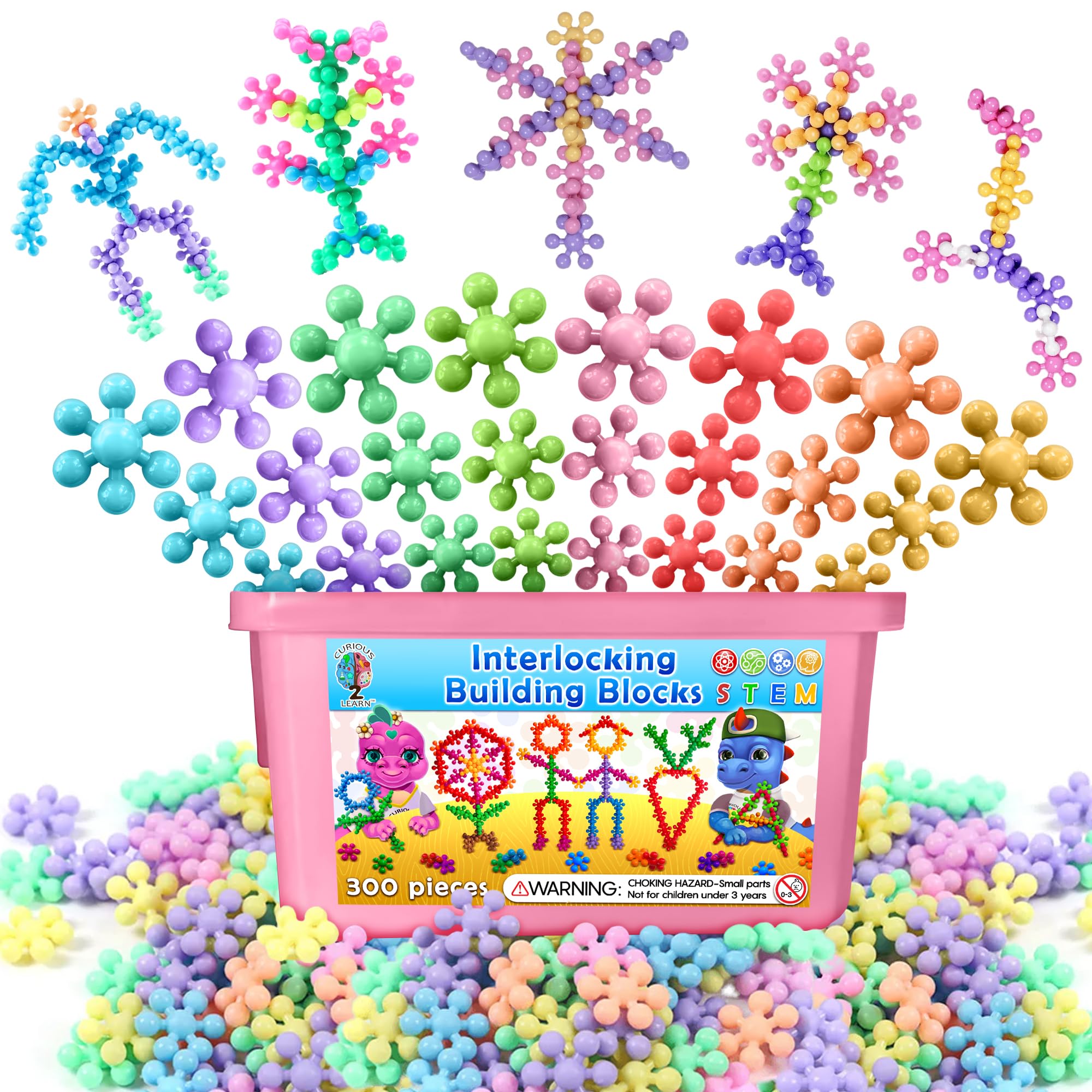 Curious 2 Learn pastel discs set for creative construction play