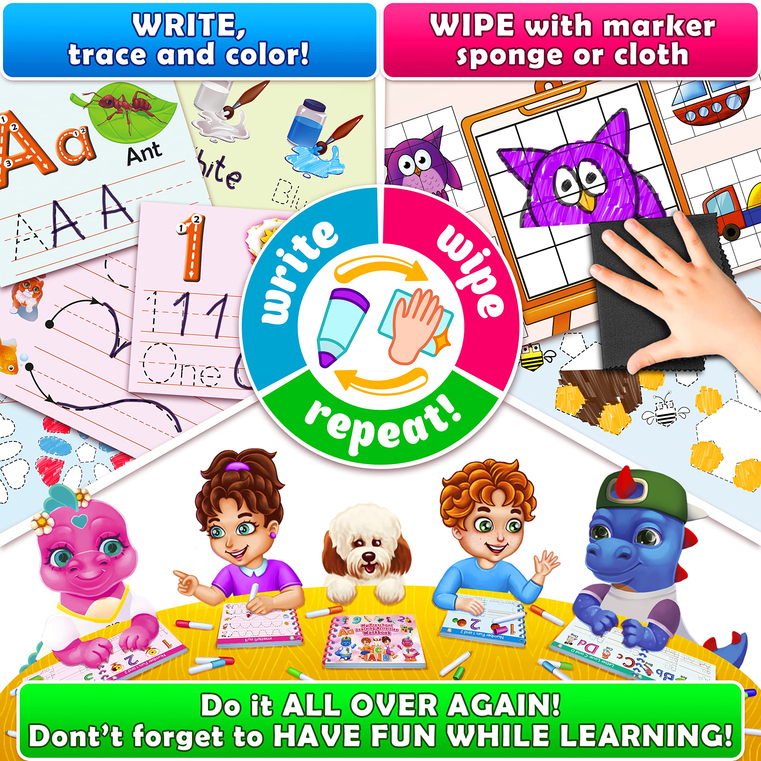 Curious 2 Learn tracing and coloring activities support fine motor practice.