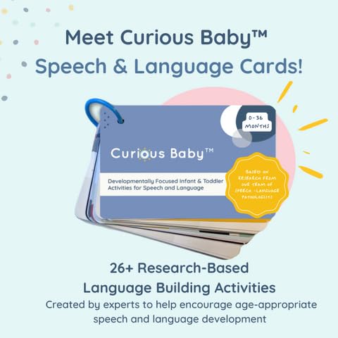 Curious Baby Speech Cards designed for at home play to spark vocalization and understanding.