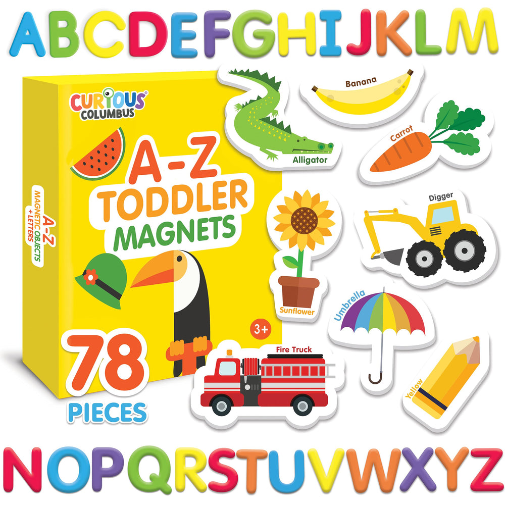 Curious Columbus magnetic animals magnets for fridge play and early object naming.