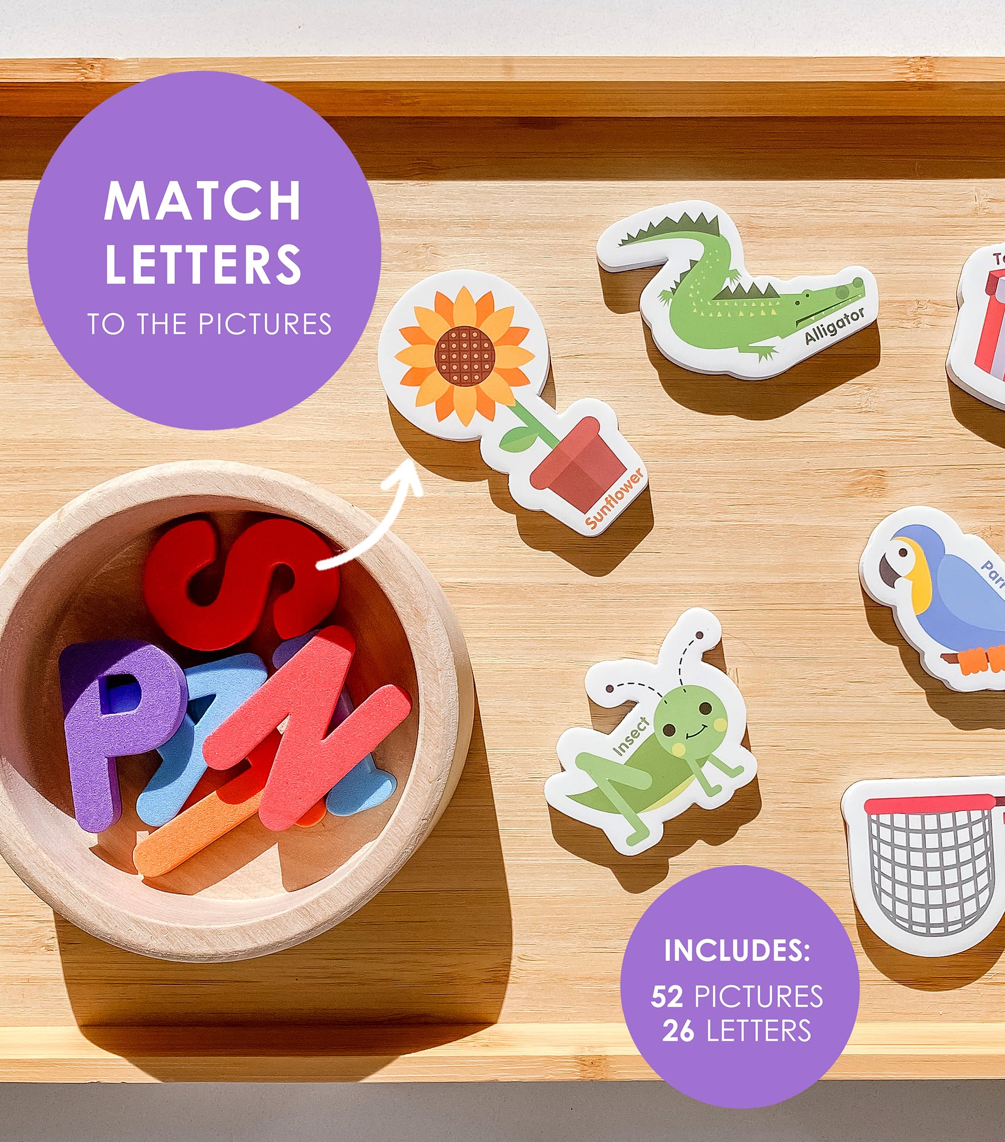 Curious Columbus magnetic letters set for alphabet learning and word building.