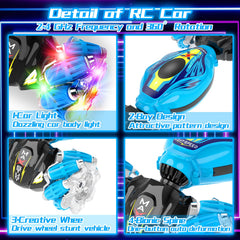 Cusocue gesture-sensing RC car with gesture watch control enables hands-free steering.