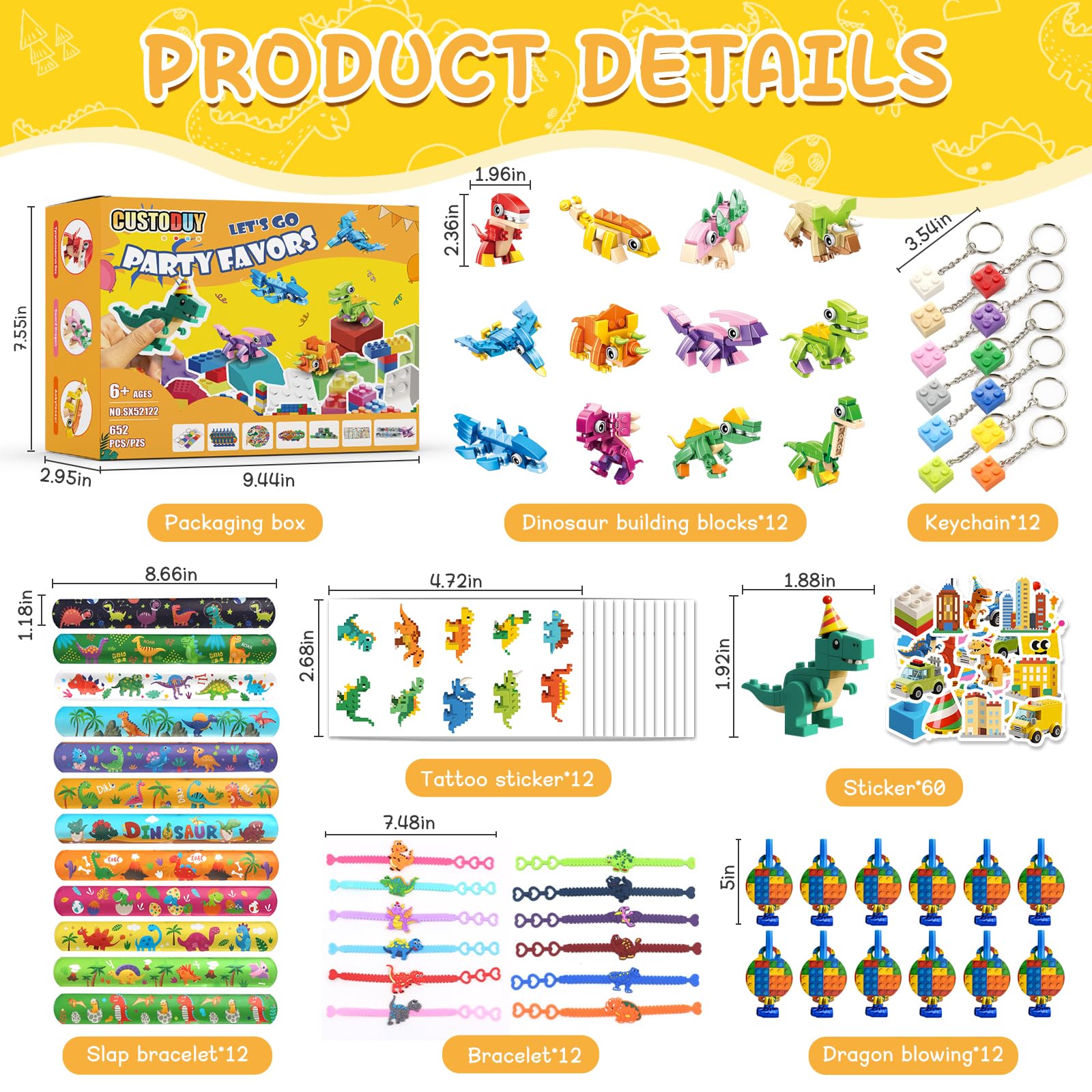 Custoduy dinosaur 3-in-1 designs encourage creative building and sharing