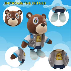 Cute Plush Bear 10-inch handheld showcases compact size for easy carry in backpacks and desks.