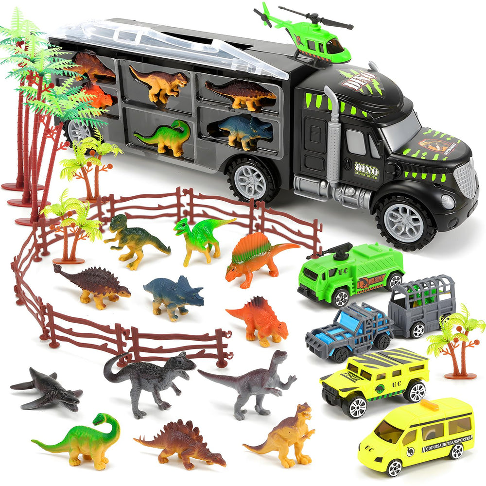 Cute Stone 34-in-1 dinosaur truck toy map view fuels imaginative play