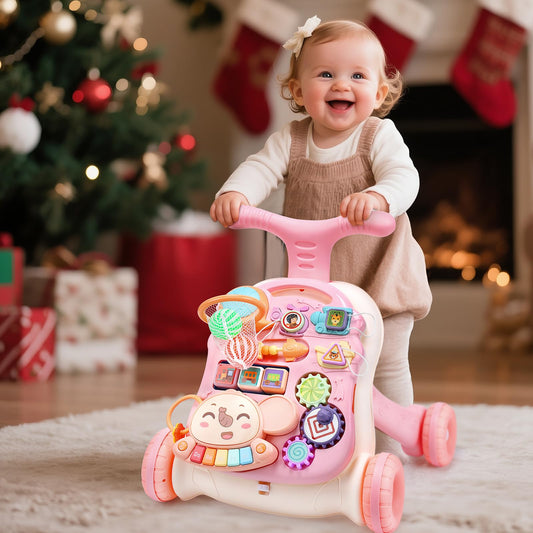 CUTE STONE activity center with five zones engages little hands and minds.