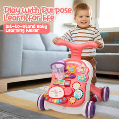 CUTE STONE Baby Walker removable panel enables easy customization