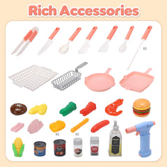 CUTE STONE storage basket keeps toy kitchen gear tidy