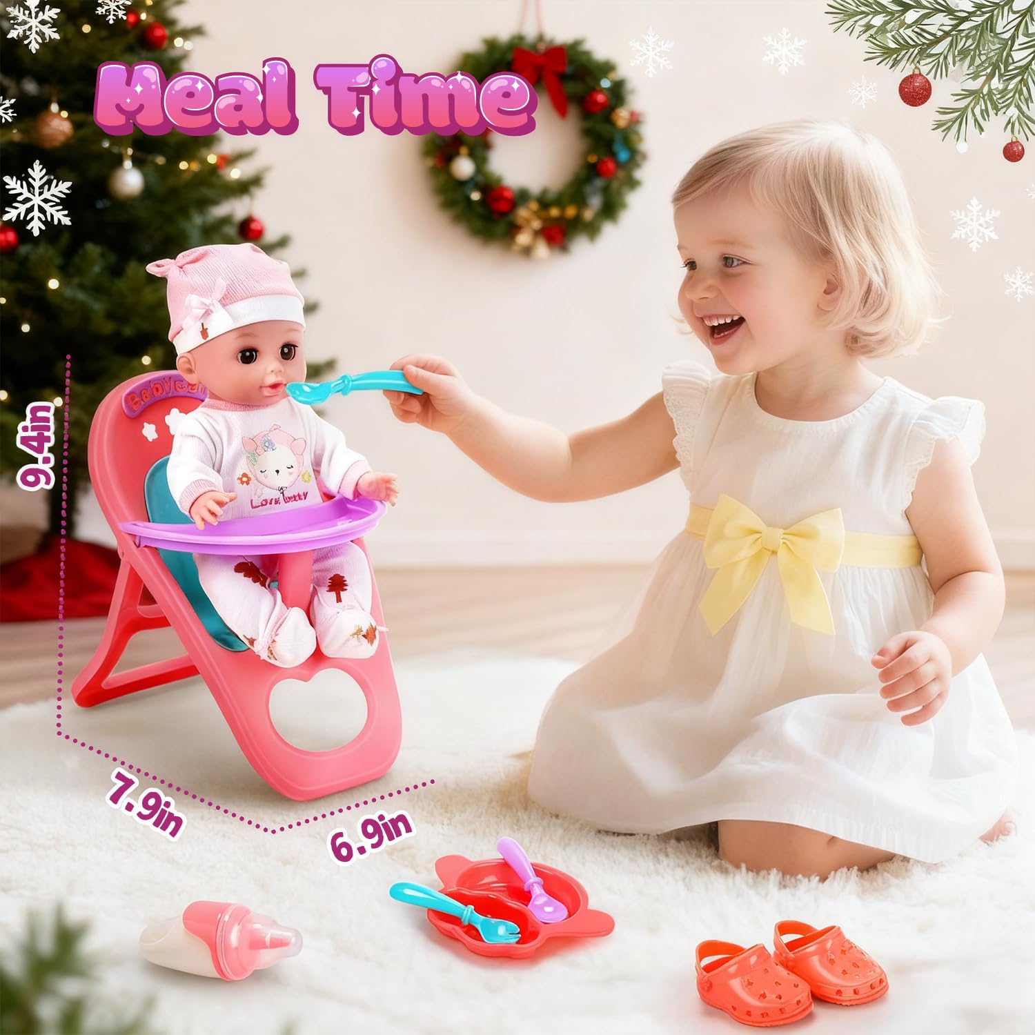 Cute Stone carrier bassinet — portable resting spot for gentle baby care pretend-play.