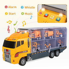 Cute Stone construction truck set ideal for sand or indoor playtime adventures