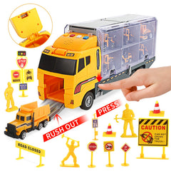 Cute Stone construction truck set features sound and lights for realistic play