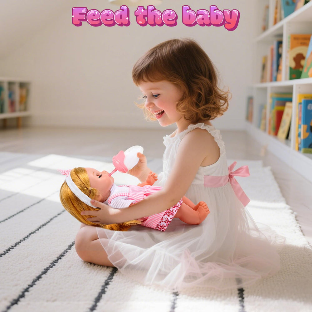 Cute Stone bottle and pacifier support nurturing routines during play
