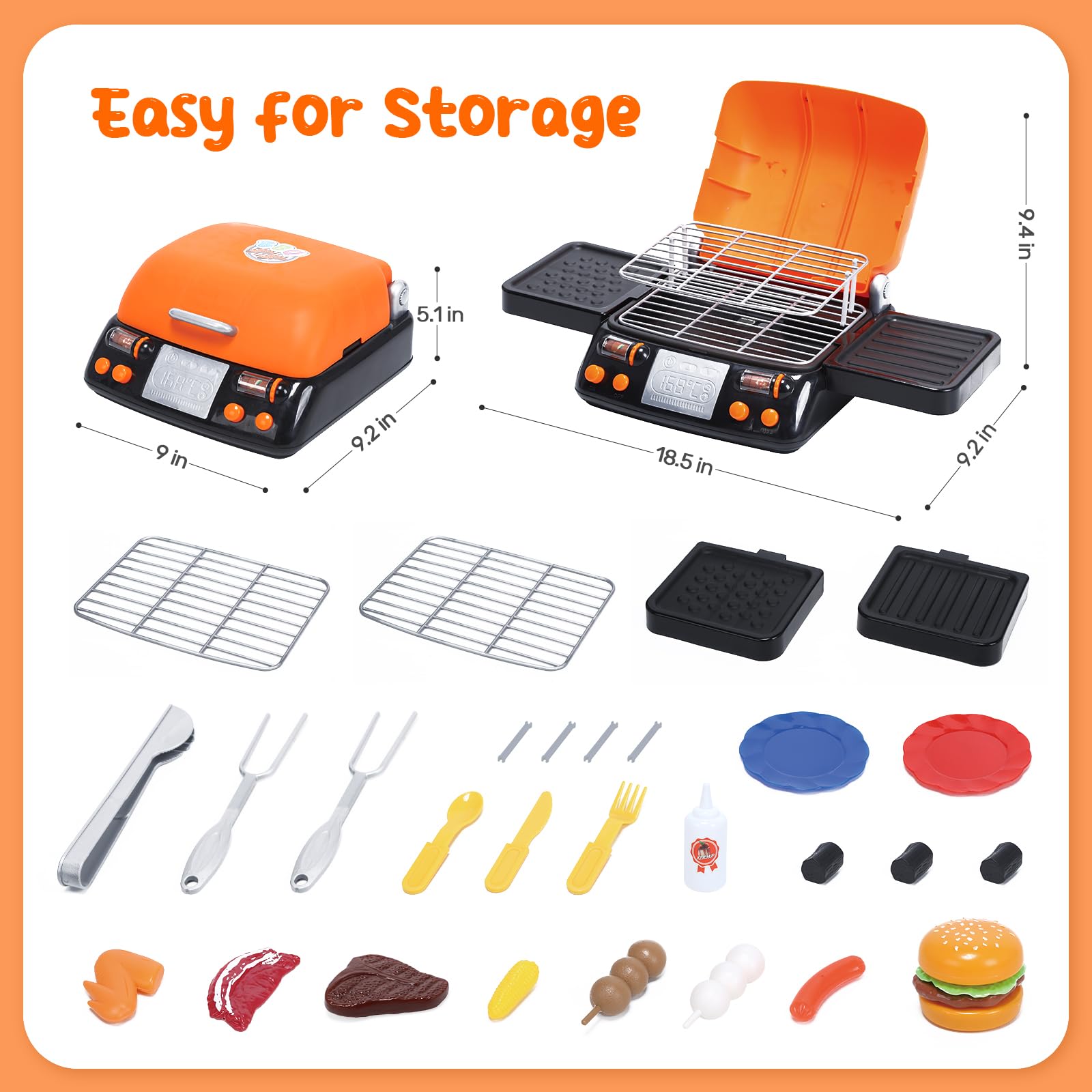 Cute Stone grill set suitable for indoor and outdoor pretend cooking adventures