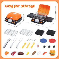 Cute Stone grill set suitable for indoor and outdoor pretend cooking adventures