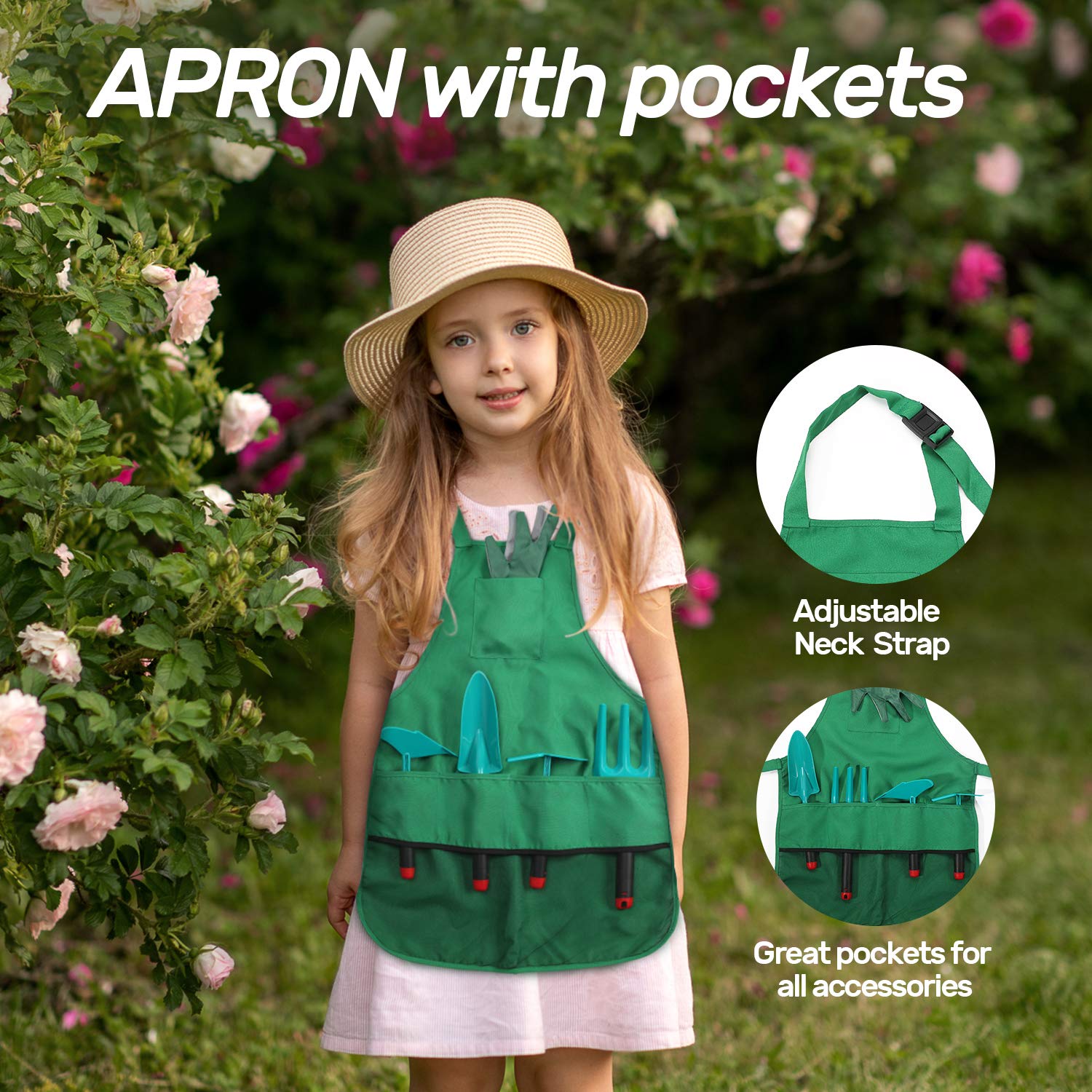 CUTE STONE gardening gloves protect small hands during soil play
