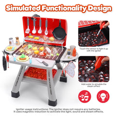 CUTE STONE grill with igniter and smoke effects for indoor play.