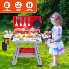 CUTE STONE playset includes utensils and pans for creative cooking.