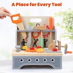 Cute Stone playset encourages sharing and teamwork during pretend construction.