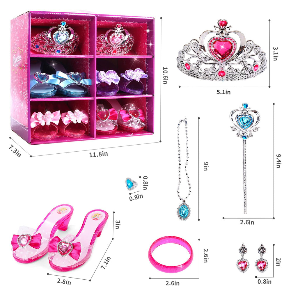 CUTE STONE pink storage box keeps all princess accessories neatly organized