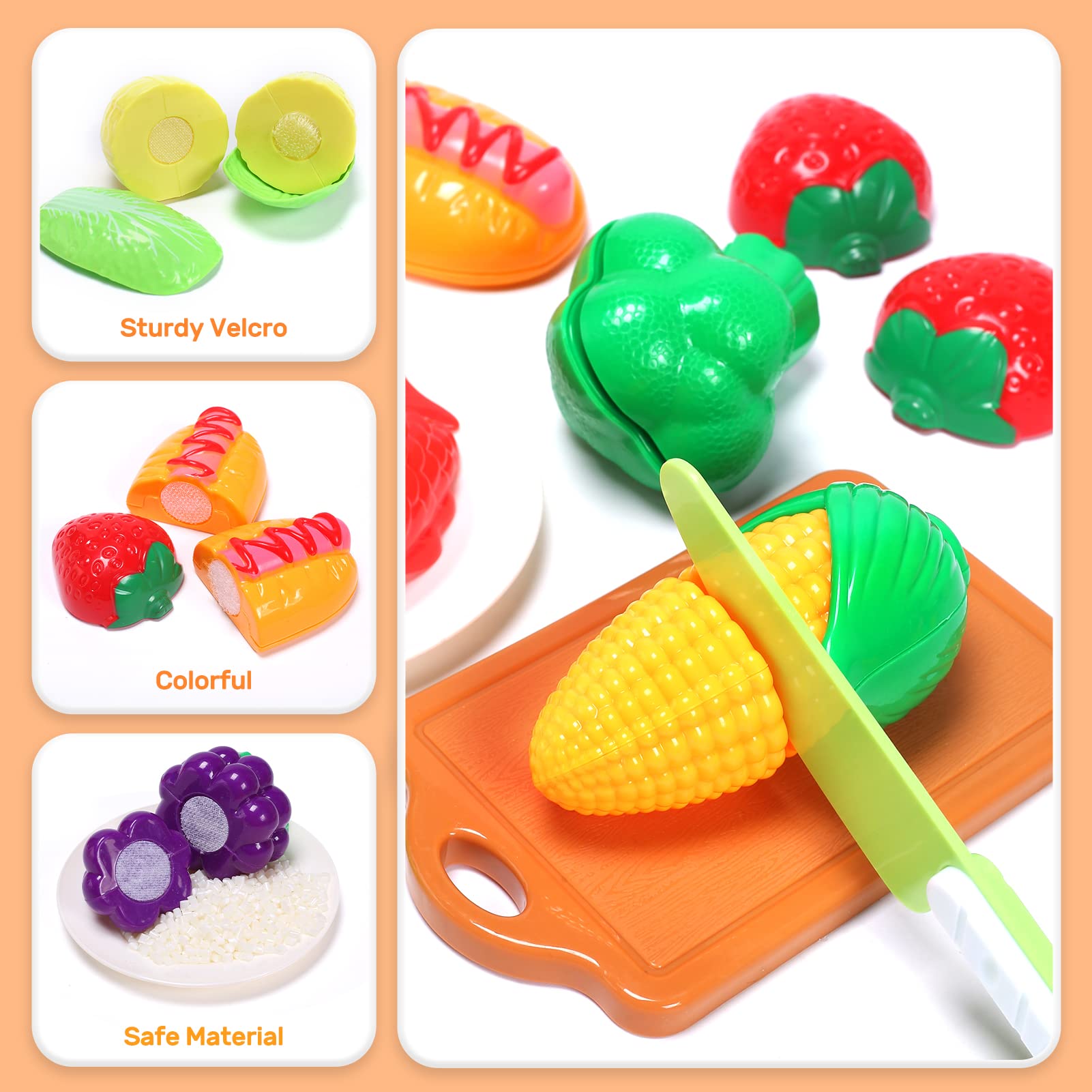 CUTE STONE seasoning bottles for realistic pretend flavoring play.