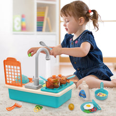 Cute Stone sink with running water delivers lifelike kitchen immersion.